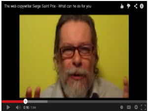 The web copywriter Serge Saint Prix - What can he do for you 