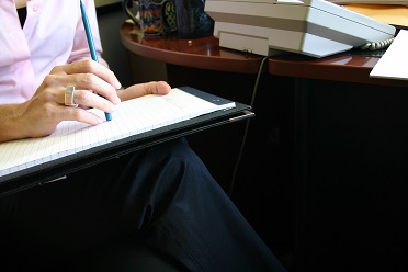 woman writing web copy